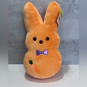 NWT Orange Peeps Bunny Stuffed Animal Toy Plush Easter Spring Decor